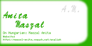 anita maszal business card